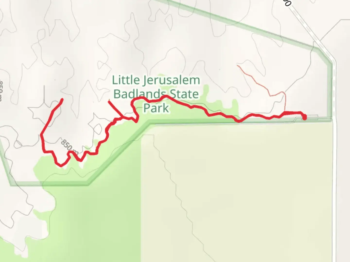 An image depicting the trail Life on the Rocks and Ramada Trail and its surrounding area.