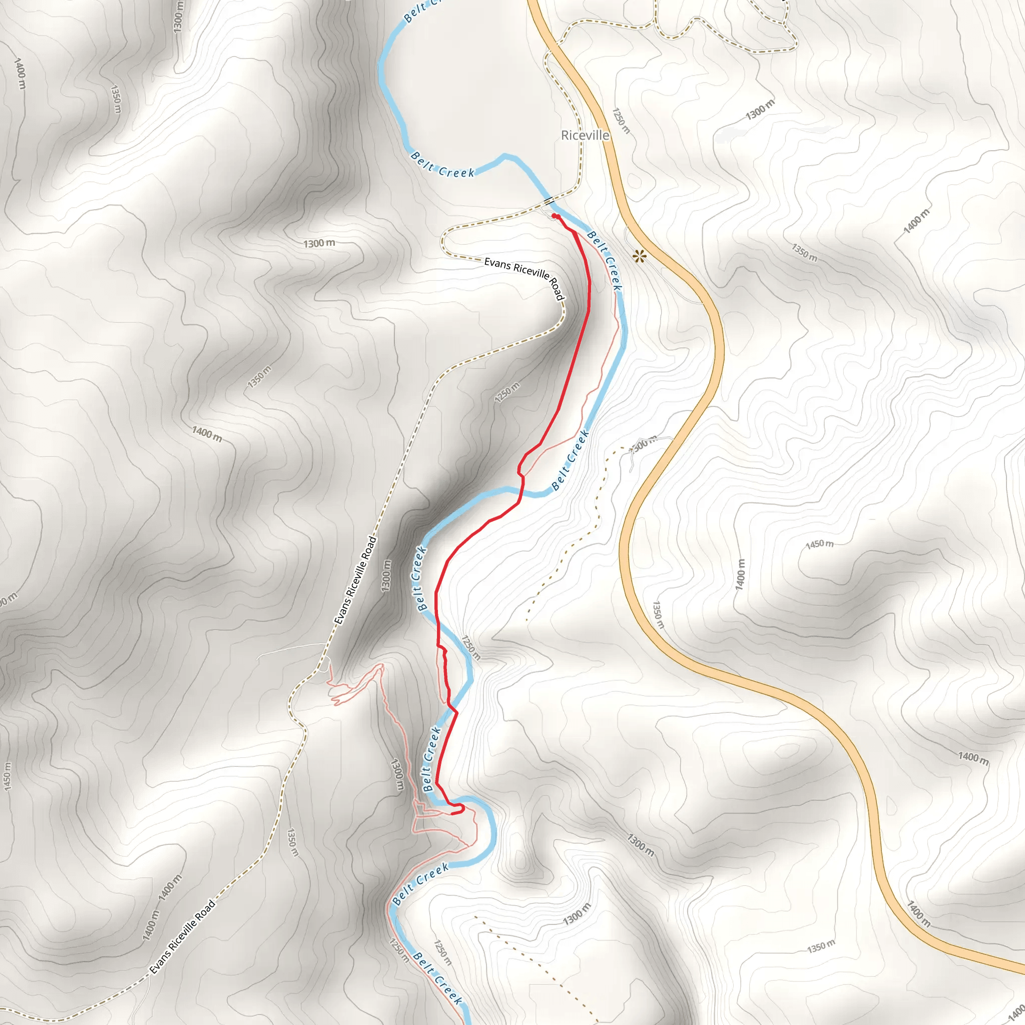 Belt Creek Walkalong mobile static map