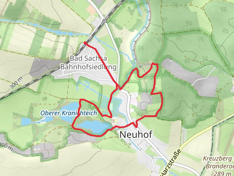 Sachsensteinblick, Unterer Kranichteich and Priester Steinhohle Loop