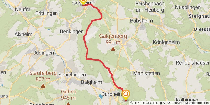 Albsteig stage 18 Map