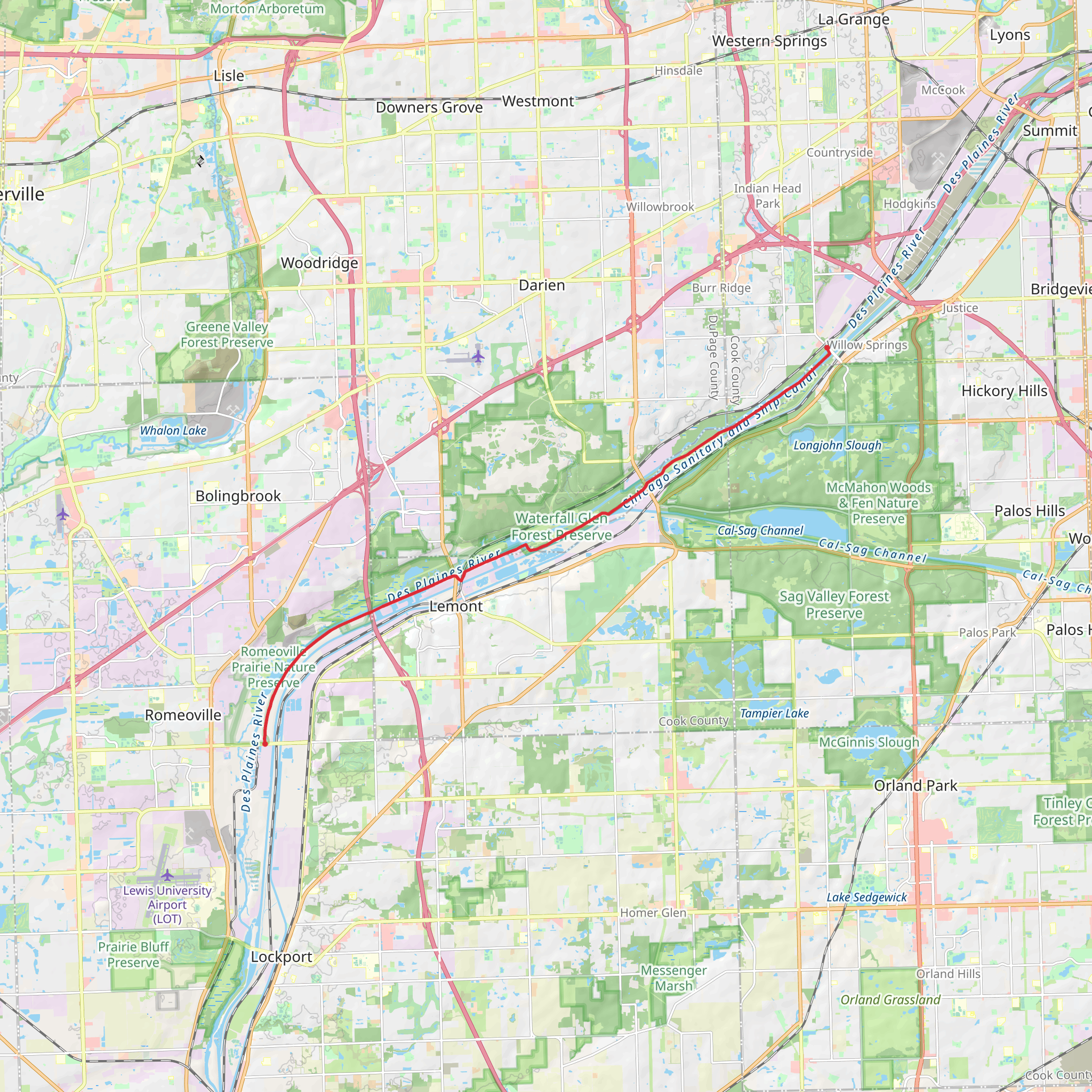 Centennial Trail mobile static map
