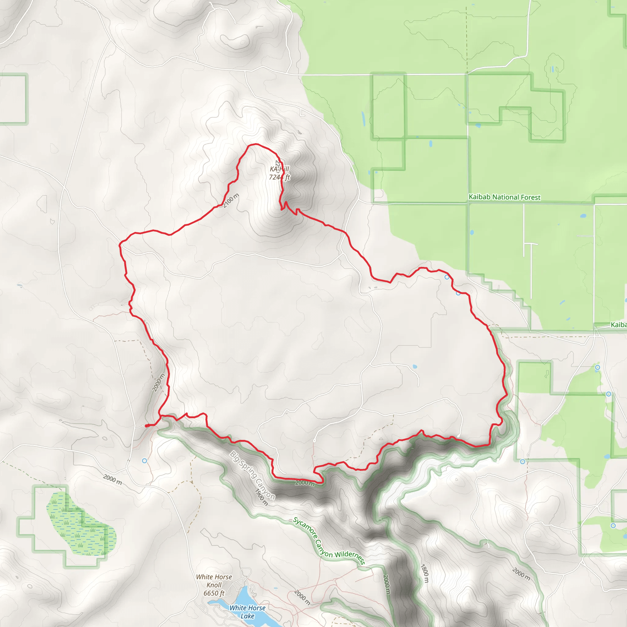 Sycamore Rim Loop Trail mobile static map