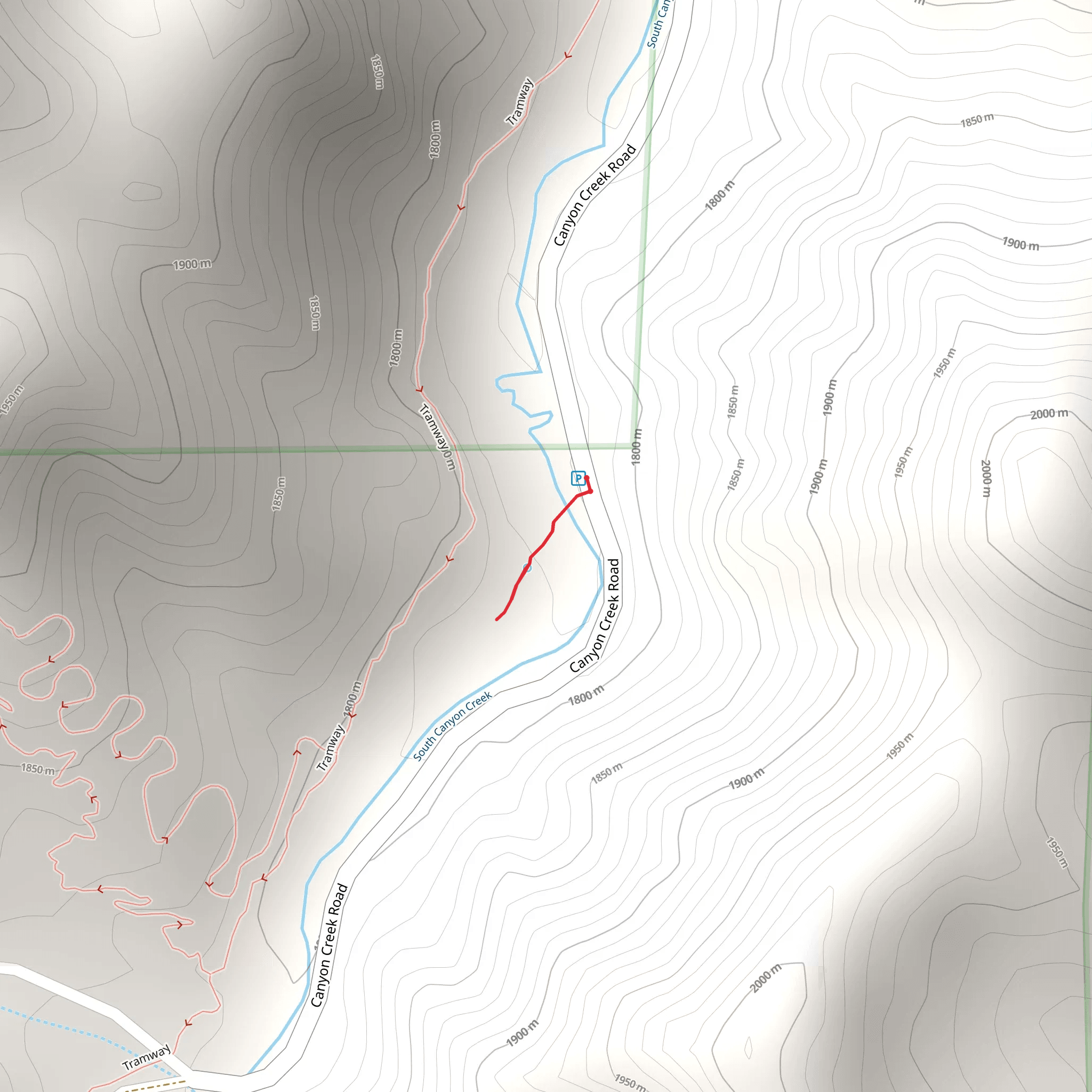 South Canyon Creek mobile static map