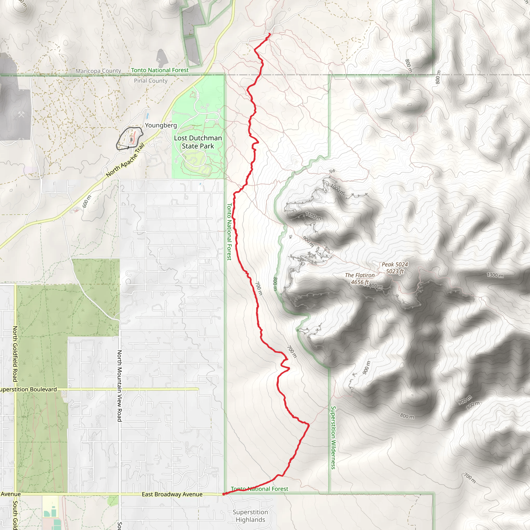 Jacobs Crosscut Trail mobile static map