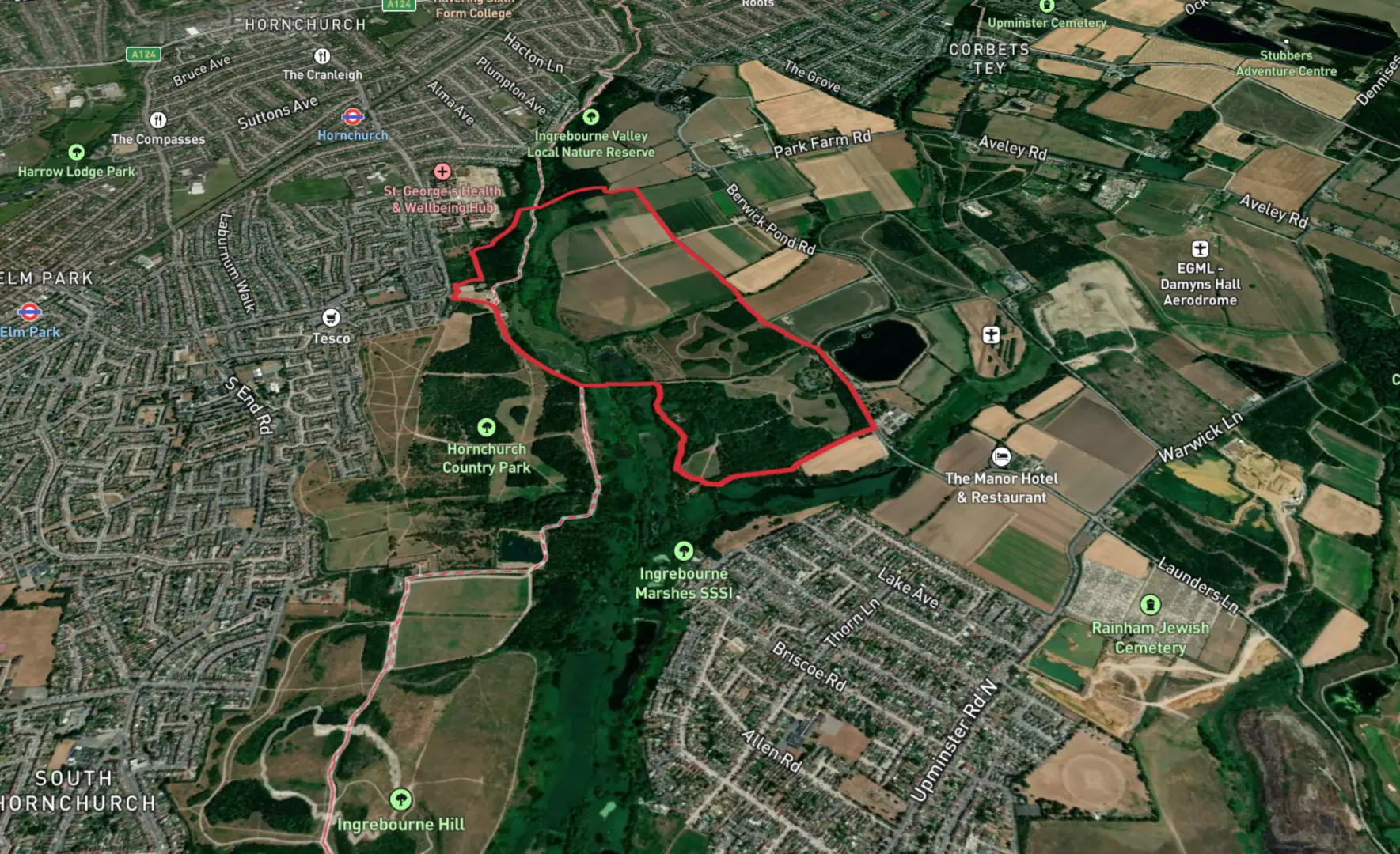 The Dell Reservoir and Berwick Glades and Woods Loop London Englan