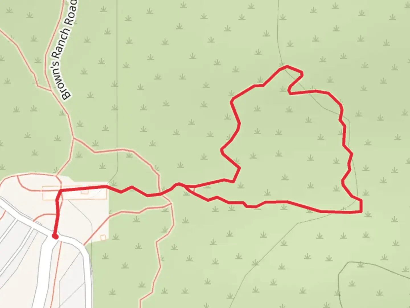 An image depicting the trail Alma School Road Loop and its surrounding area.