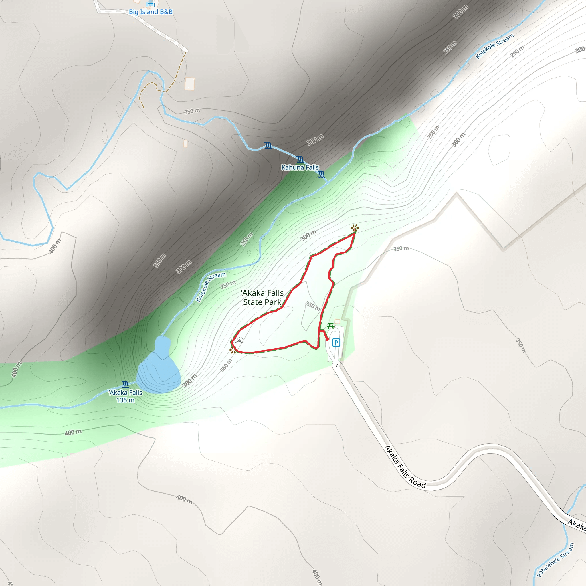 Akaka Falls State Park Loop mobile static map
