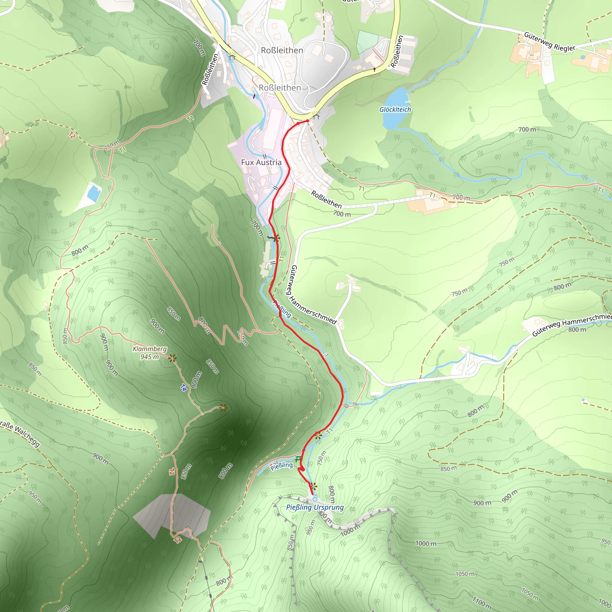 Pießling Spring from Roßleithen mobile static map