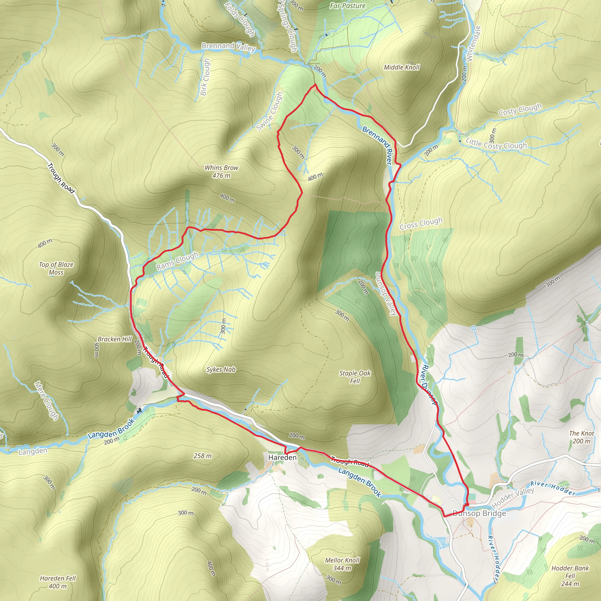 Trough of Bowland mobile static map