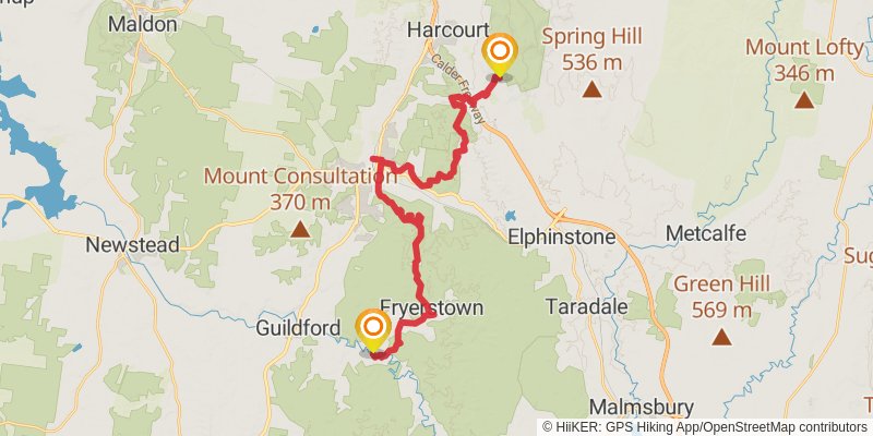Goldfields Track stage 8 Map