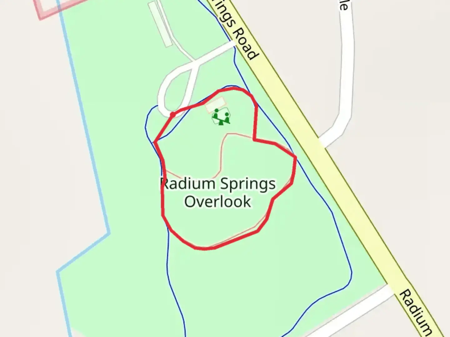 An image depicting the trail Radium Springs Overlook Loop and its surrounding area.