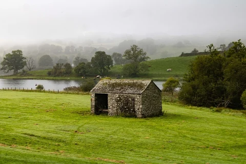 An image depicting the trail Esthwaite Water Walk and its surrounding area.