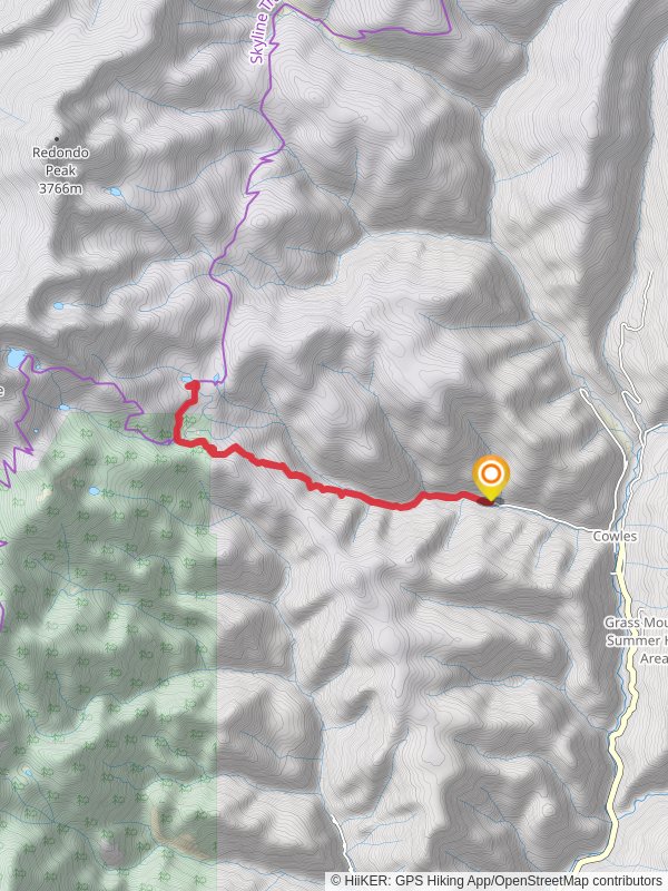 Stewart Lake via Winsor Trail and Skyline Trail mobile static map