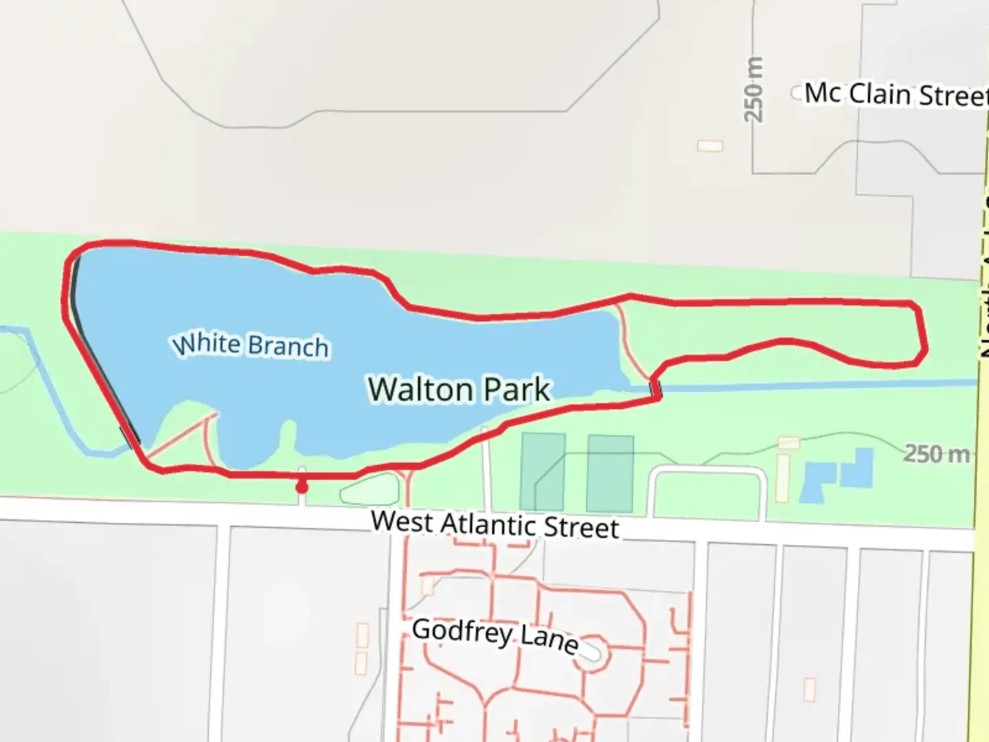 An image depicting the trail Izaak Walton Lake Loop and its surrounding area.