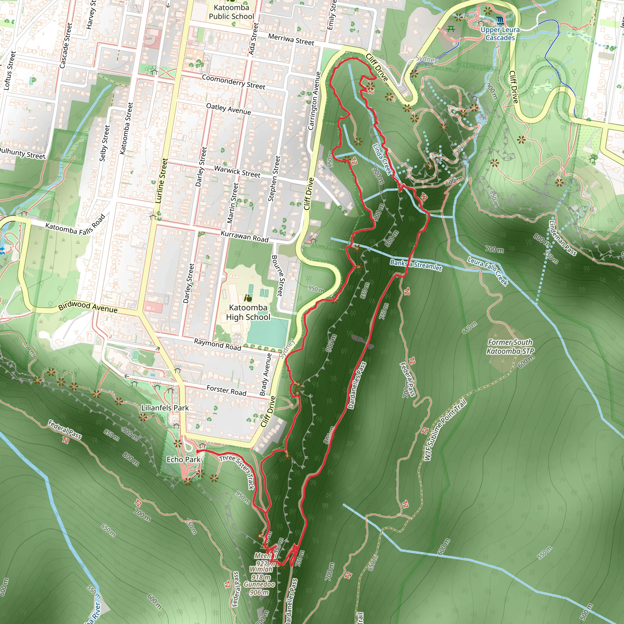 Dardanelles Pass Loop Track mobile static map