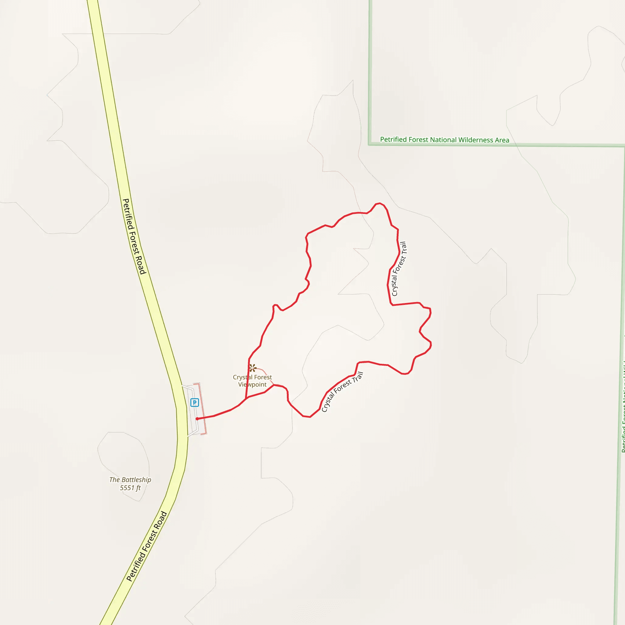 Crystal Forest Loop Trail mobile static map