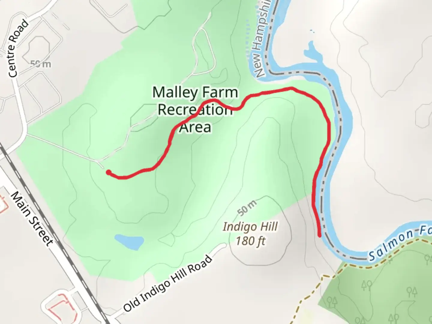 An image depicting the trail Salmon Falls River View Trail and its surrounding area.