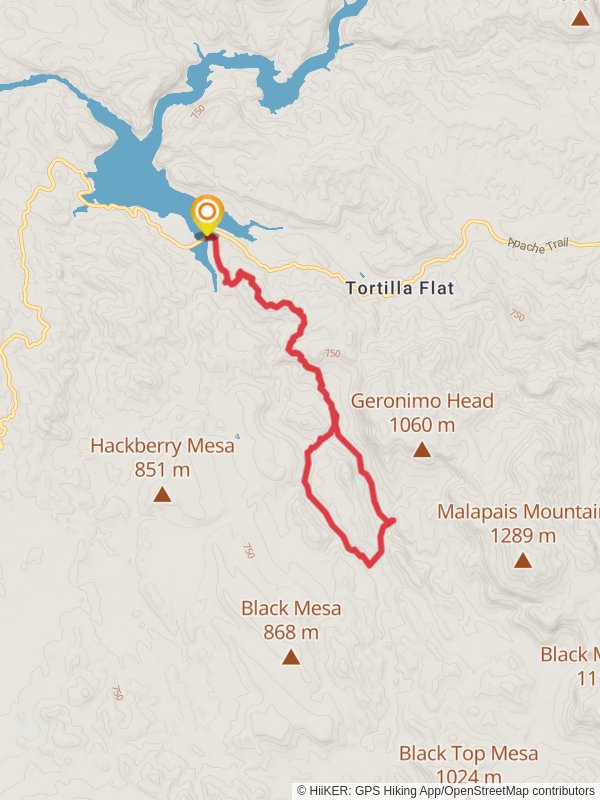 Boulder Canyon Trail and Battleship Mountain Loop from La Barge Cove
