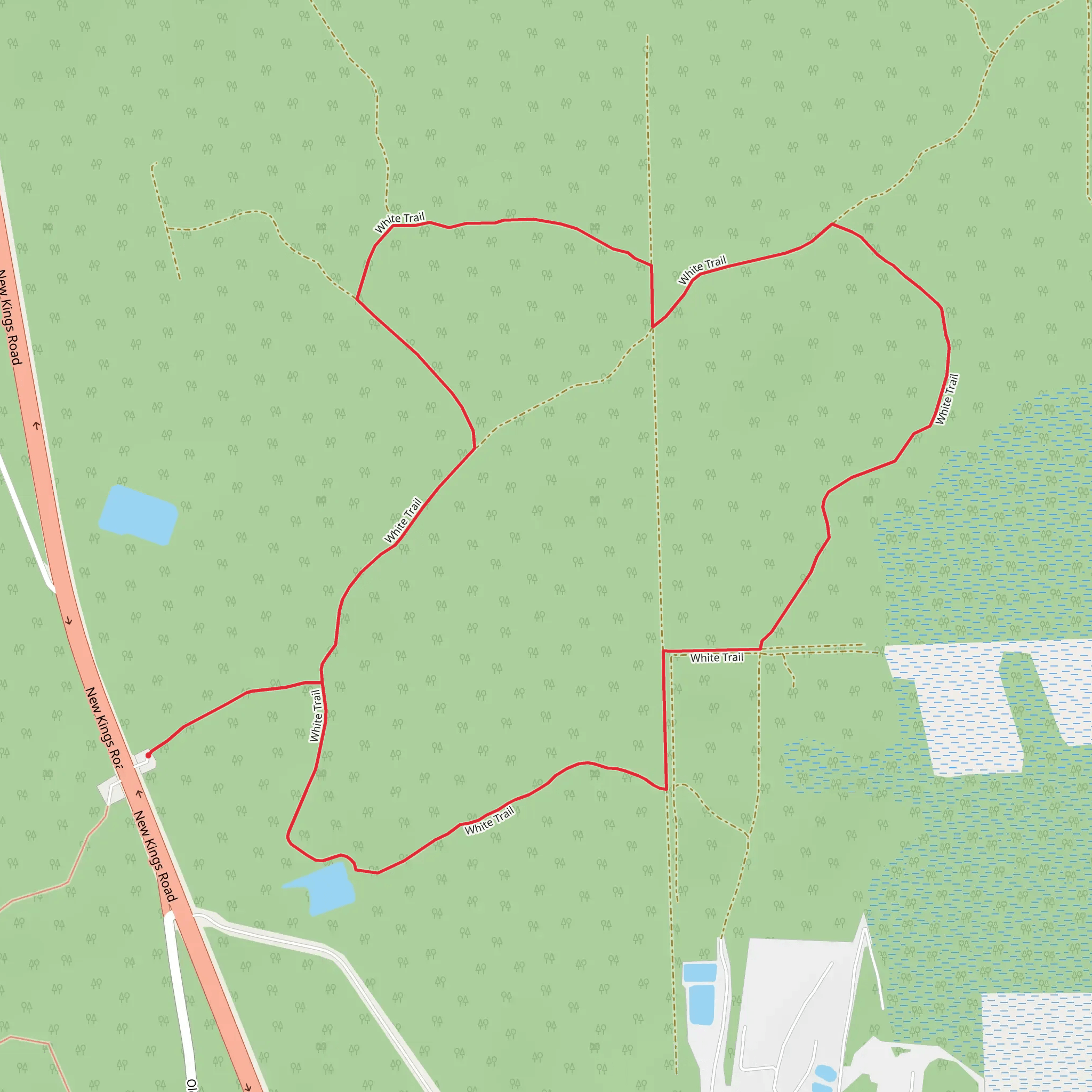 White Loop Trail mobile static map