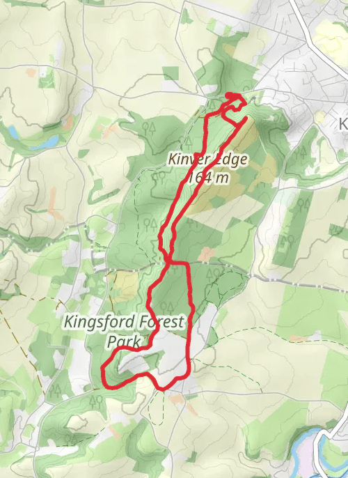 Hike on Kinver Edge Circular mobile static map