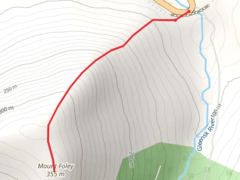 Mount Foley Walk mobile static map