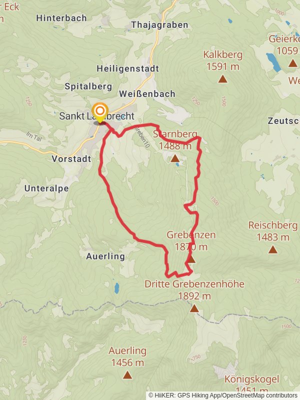 Grebenzen Loop Hike mobile static map