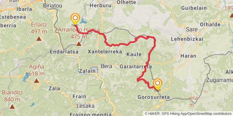 Haute Randonnée Pyrénéenne stage 2 Map