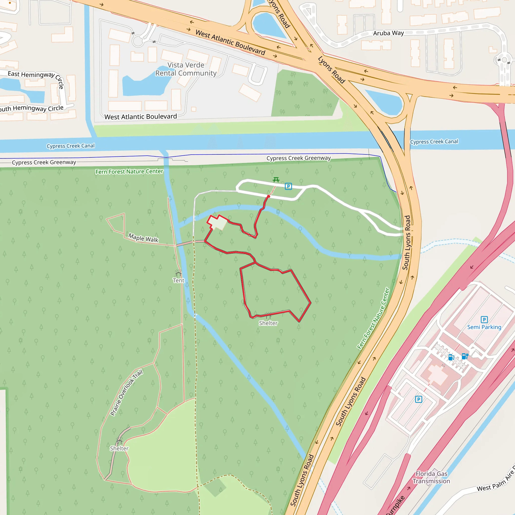 Cypress Creek Loop Trail mobile static map