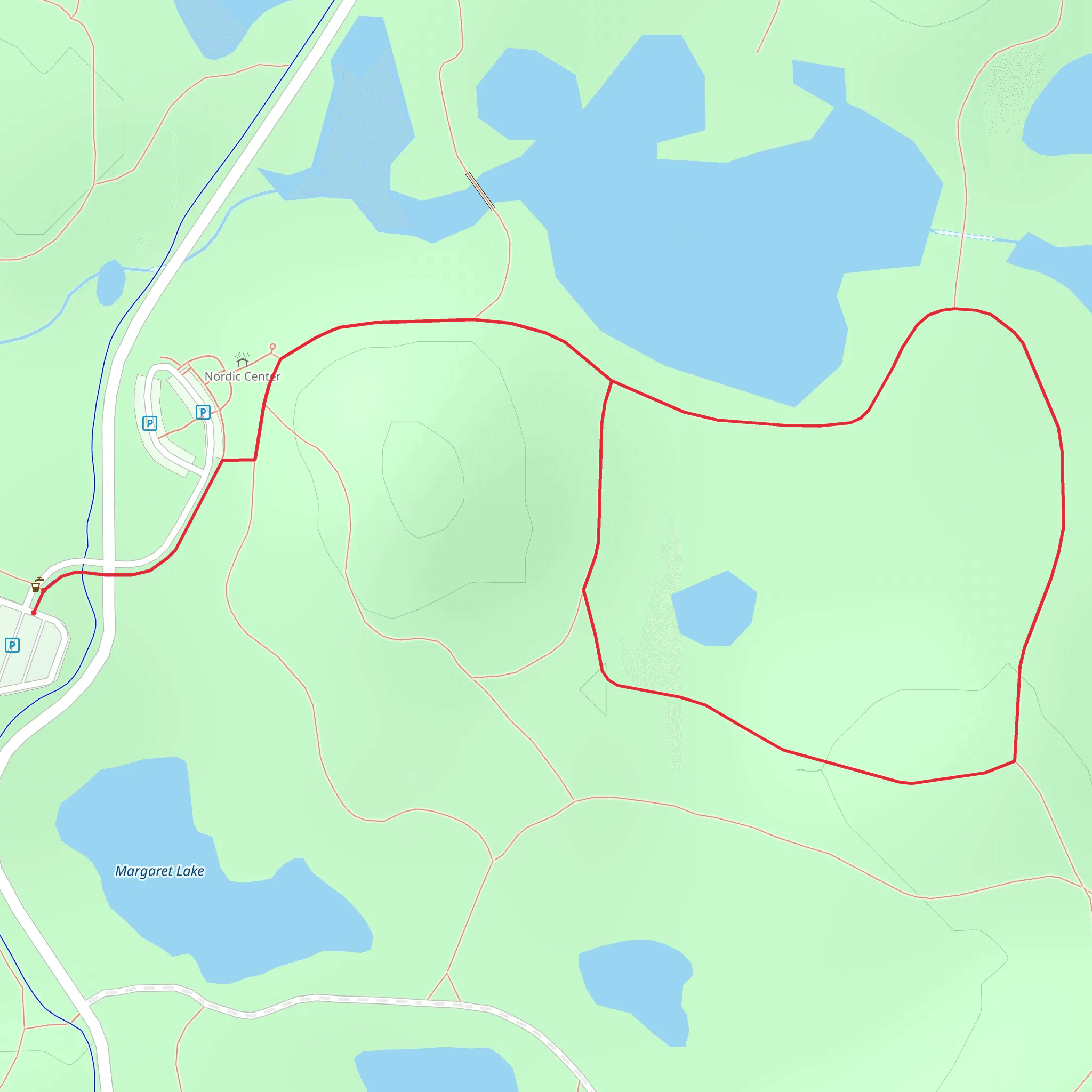 Burr Oak Loop Trail from Eagle Point Lake mobile static map