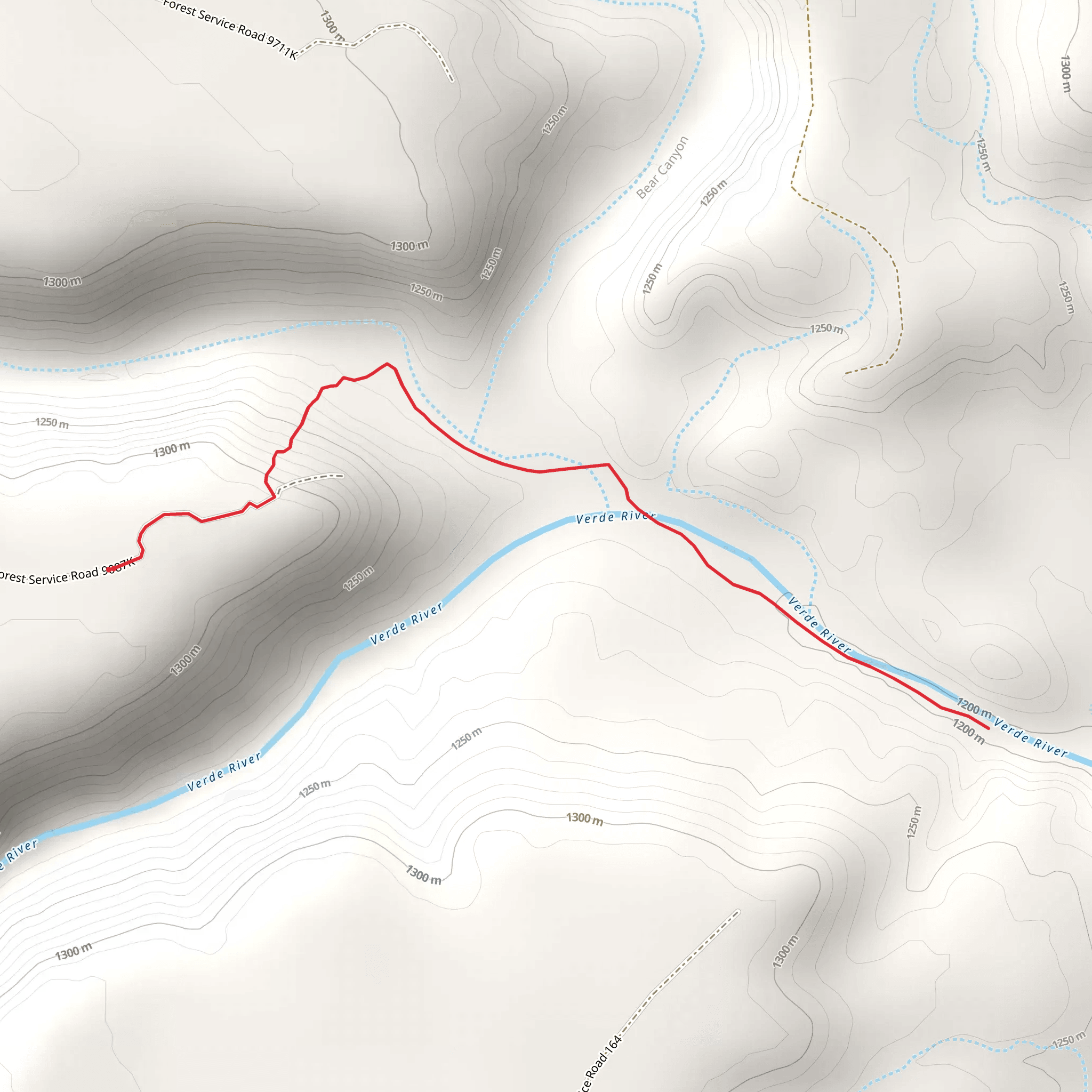 Hell Point Trail mobile static map