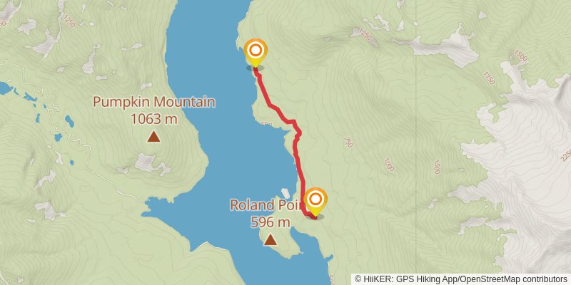 Desolation Peak via East Bank Trail stage 2 Map