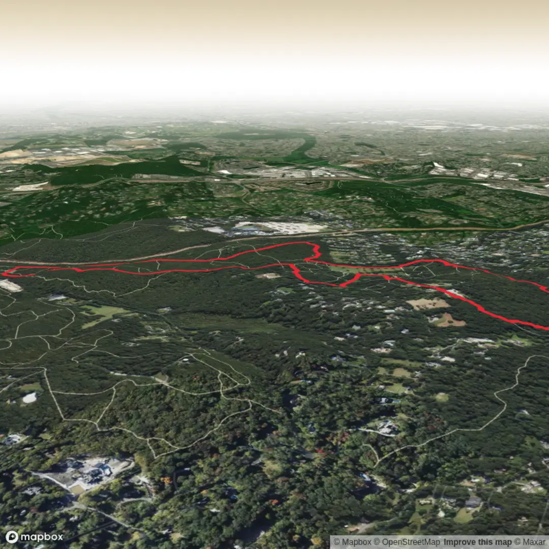 An image depicting the trail West Hills County Park Loop from Red Dot Trail and its surrounding area.