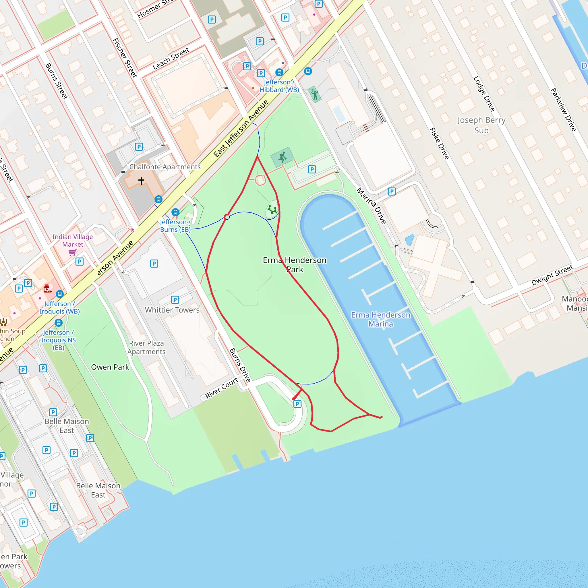 Erma Henderson Park Loop mobile static map
