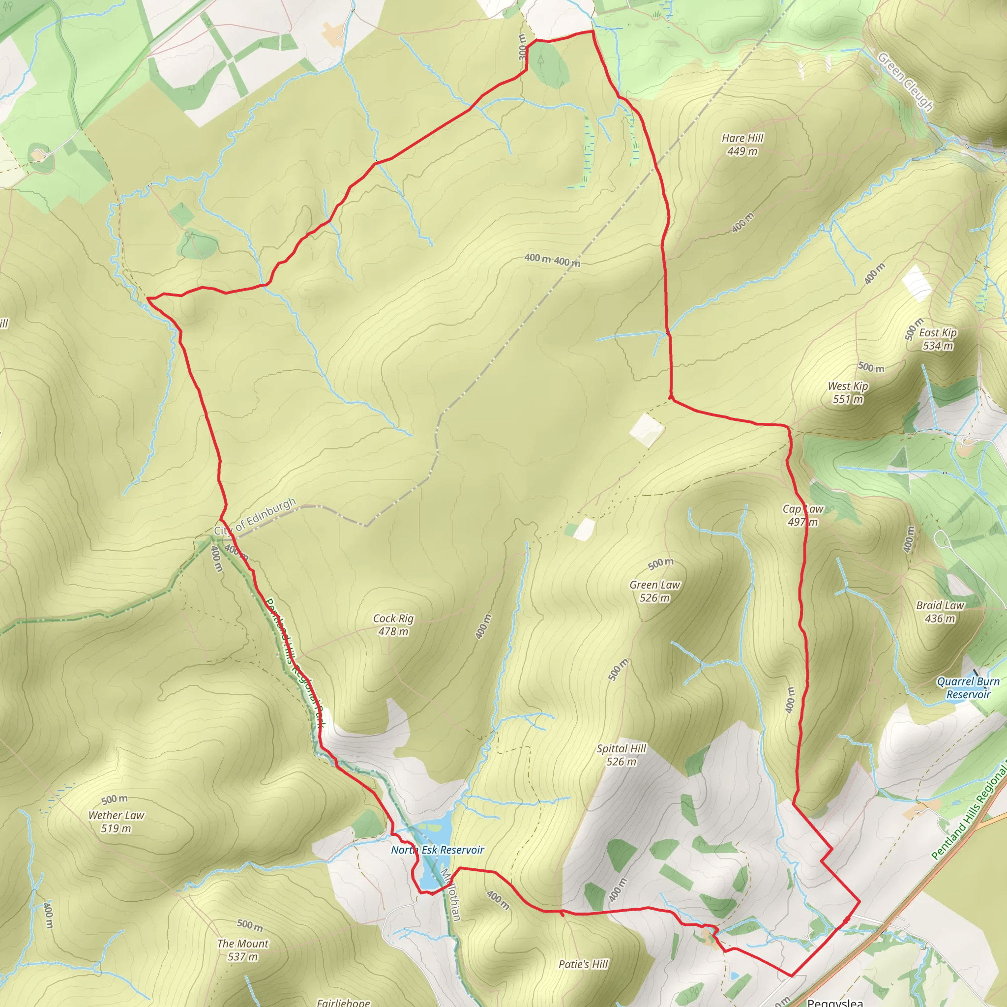 Ninemileburn Loop mobile static map