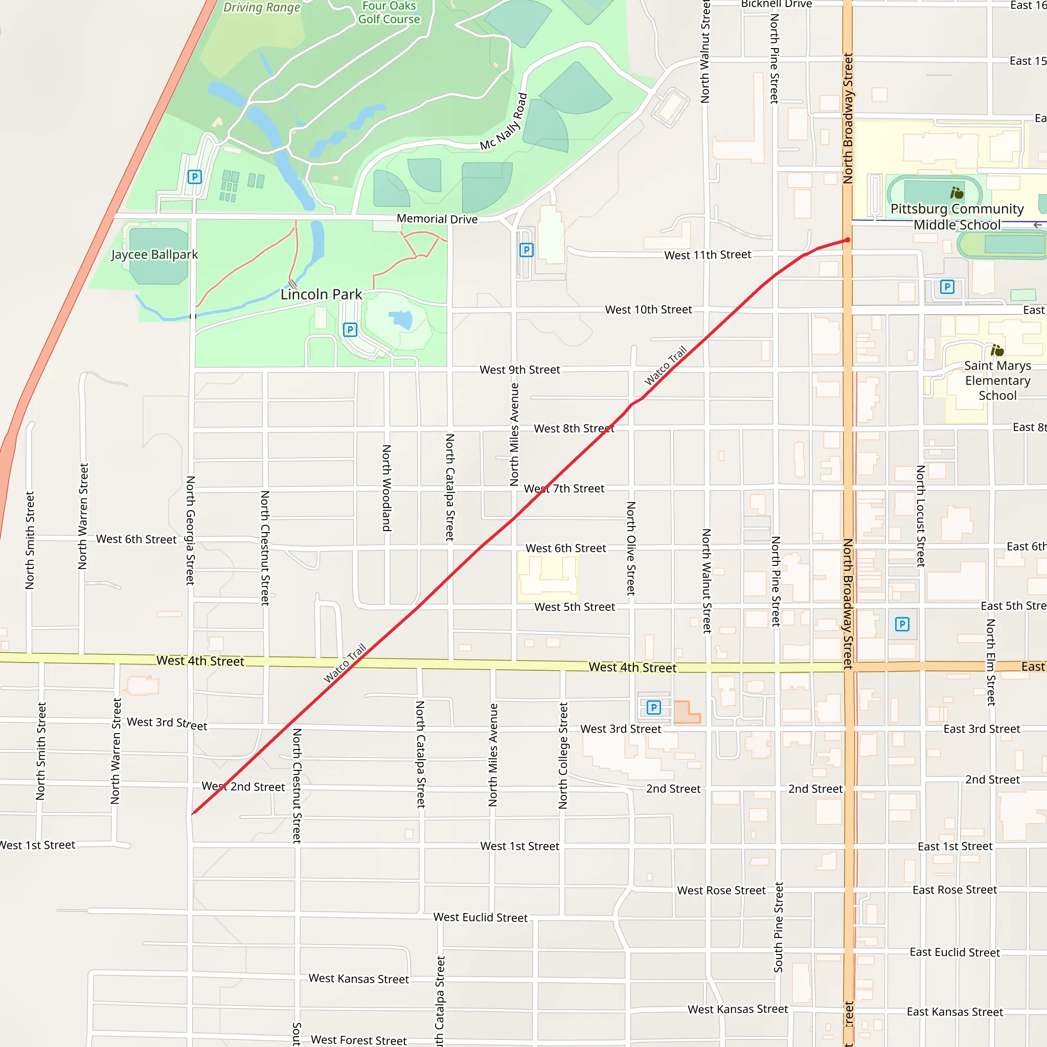 Watco Trail mobile static map
