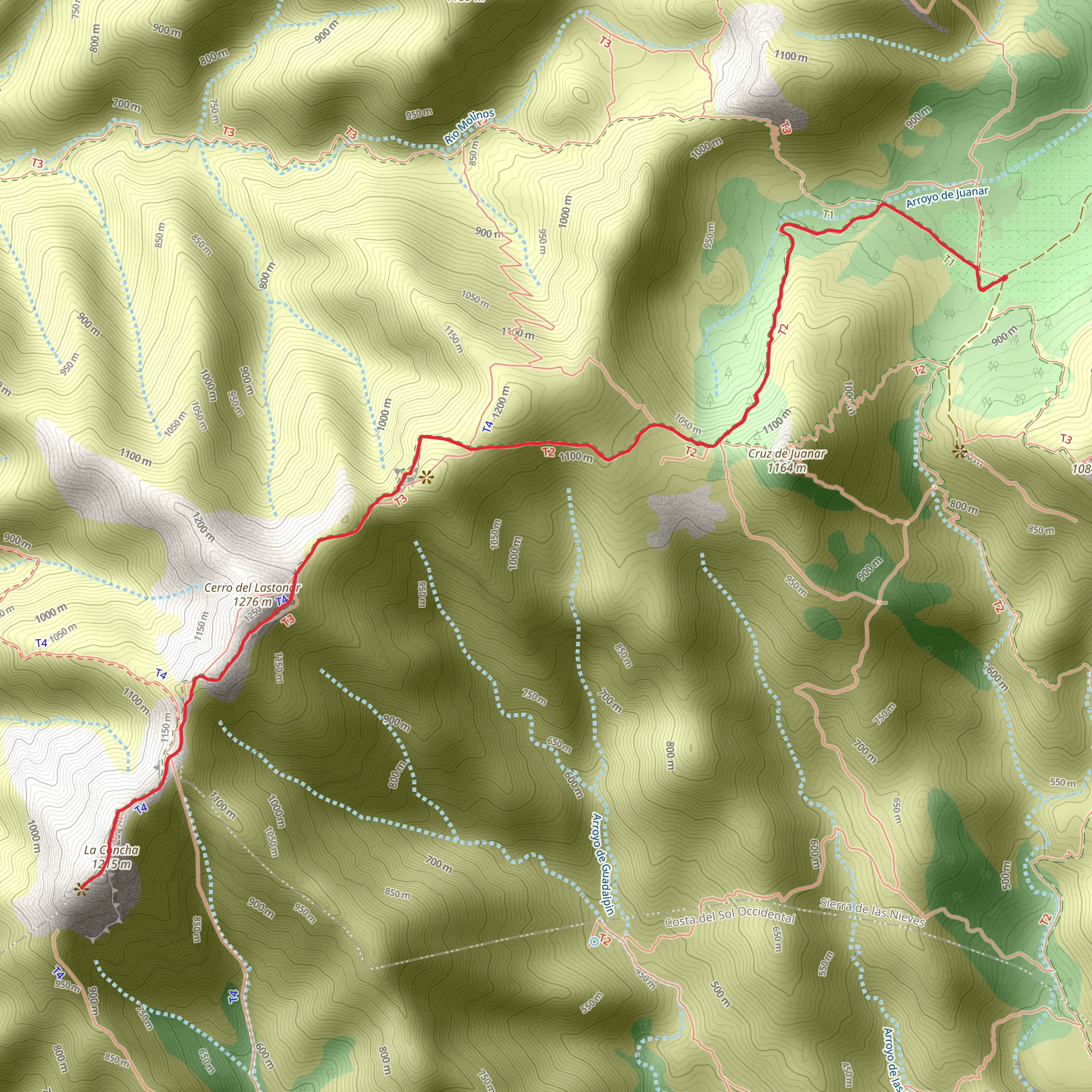 Juanar - La Concha mobile static map