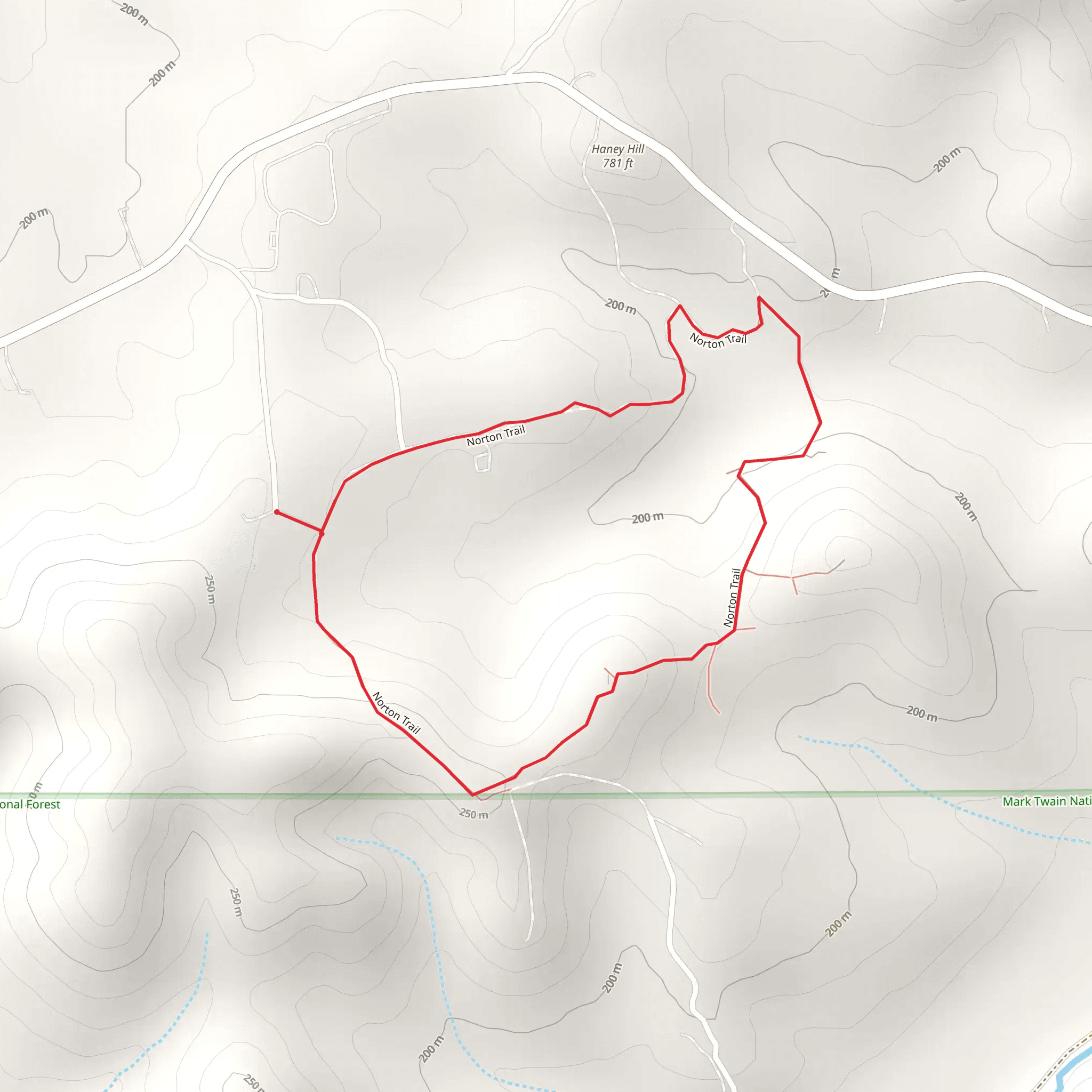 Norton Loop Trail mobile static map