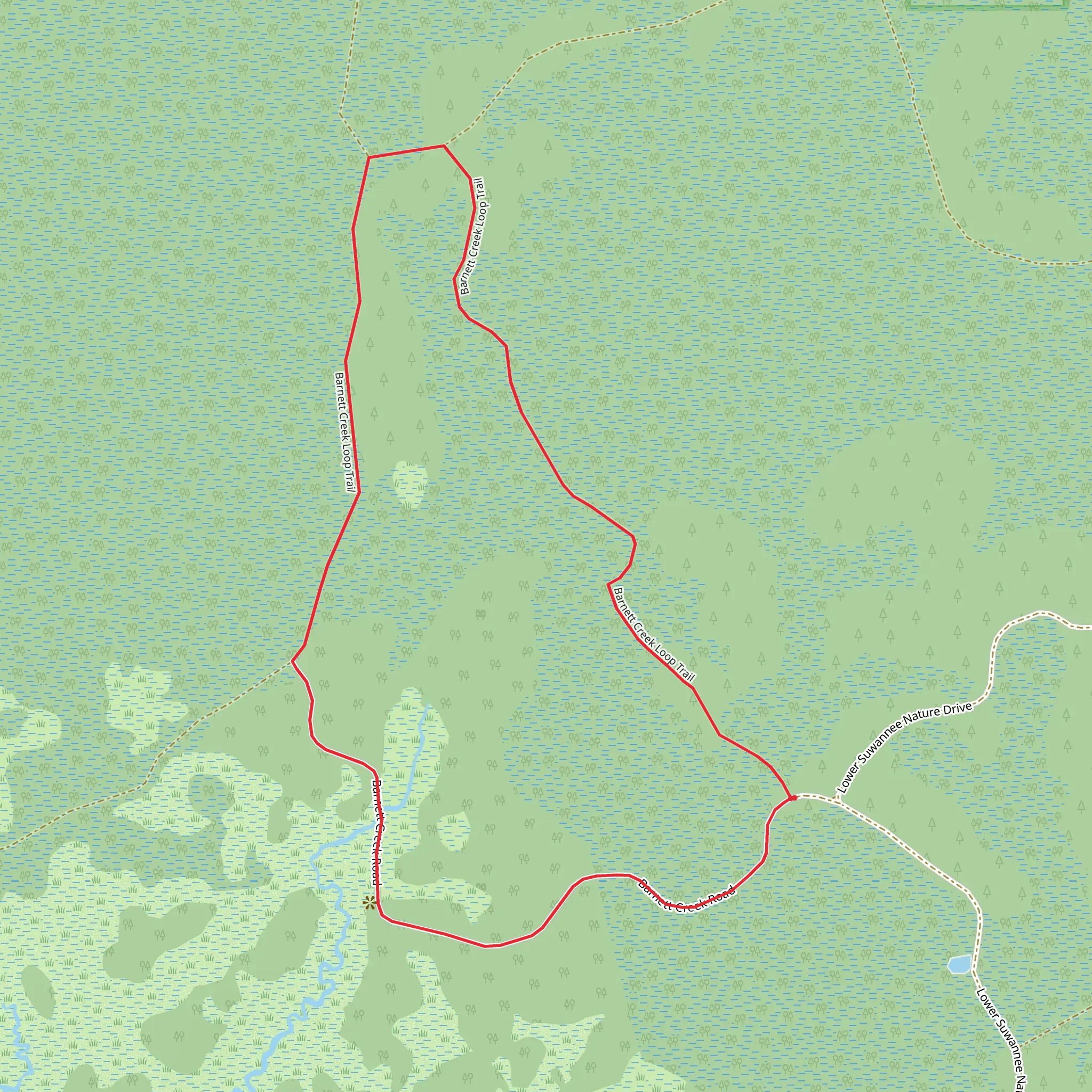 Barnett Creek Loop Trail mobile static map