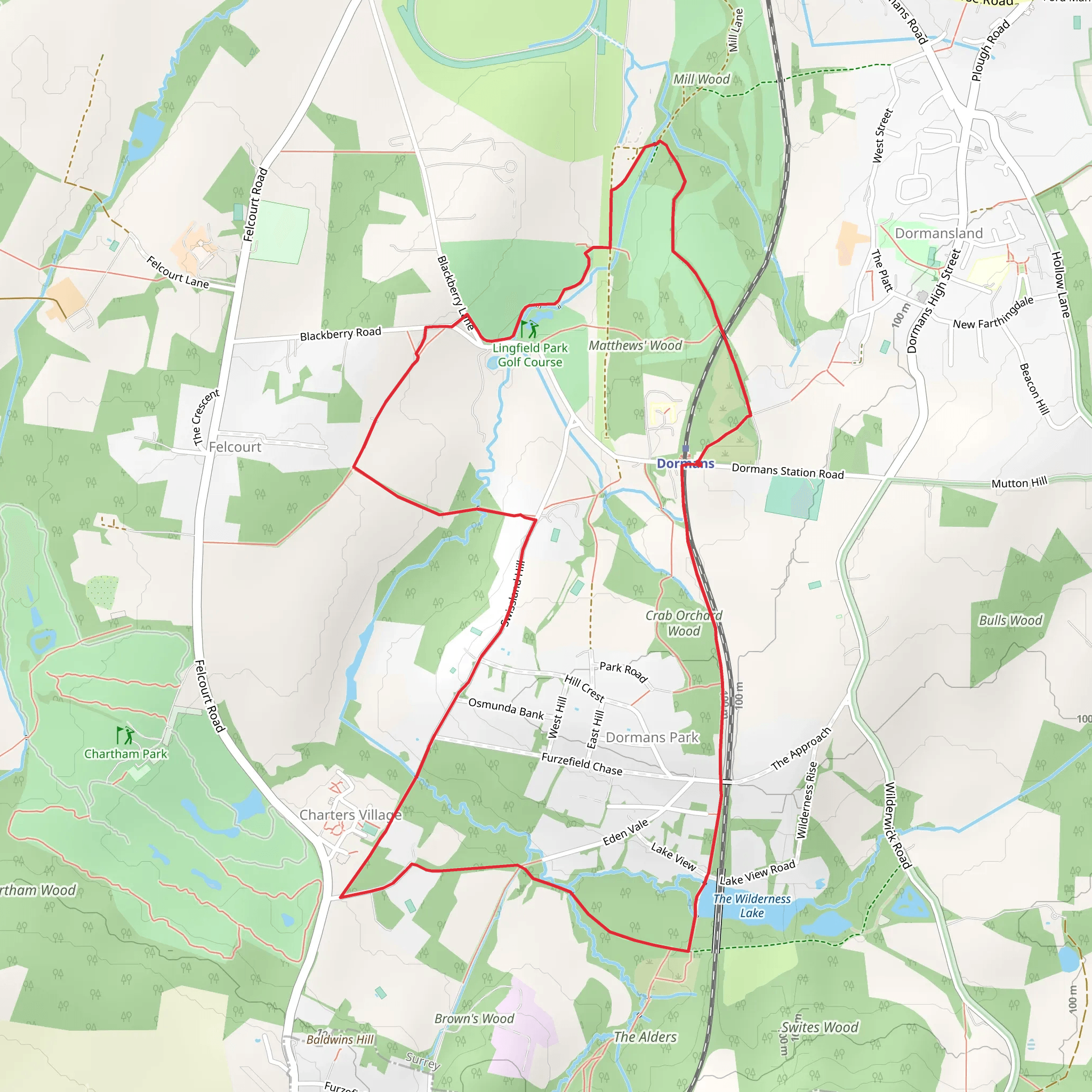 Crab Orchard Wood and The Wilderness Lake Loop mobile static map