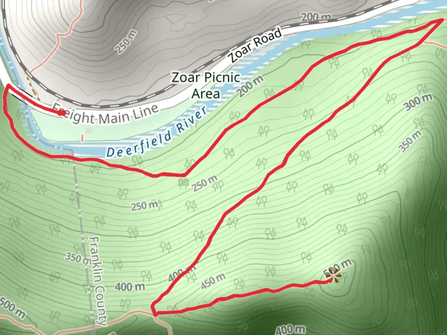 An image depicting the trail Todd Mountain via Zoar Picnic Area and its surrounding area.