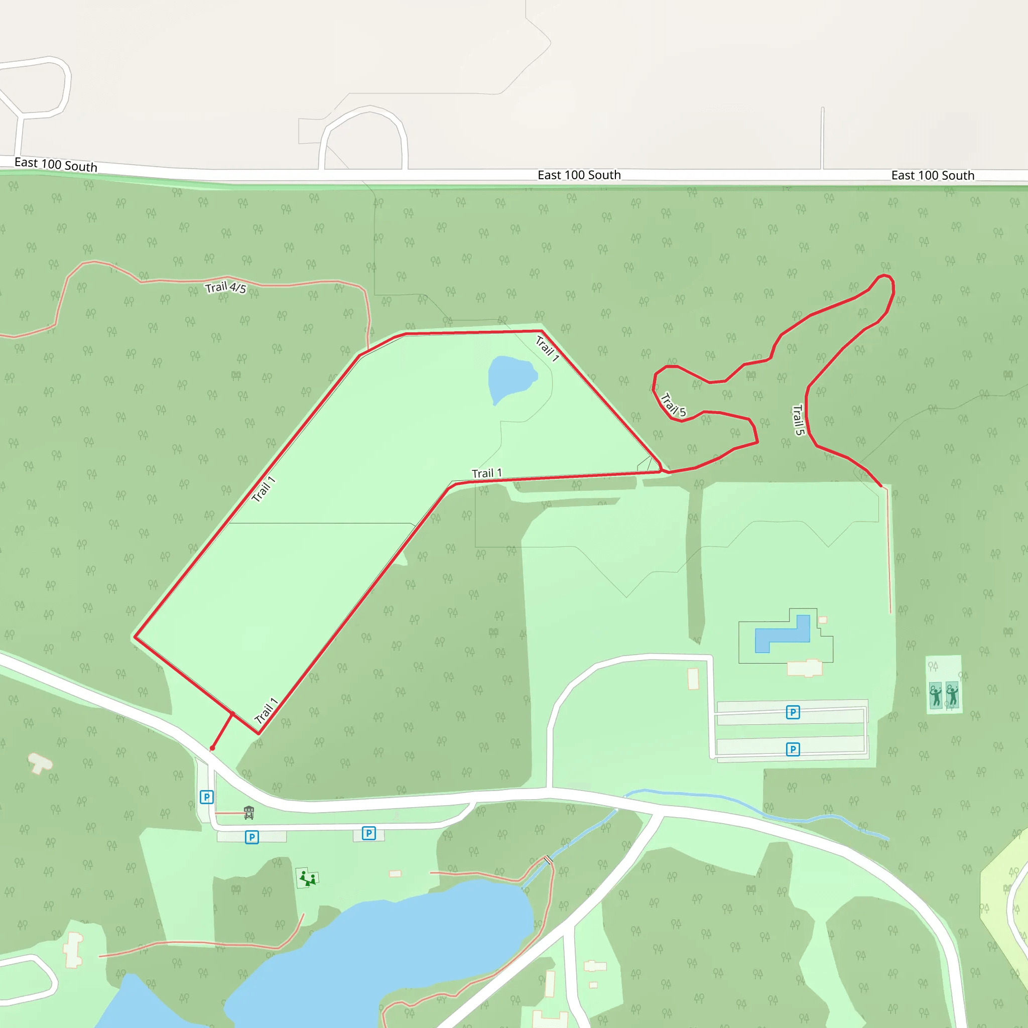 Trail 1 and Trail 5 Loop mobile static map