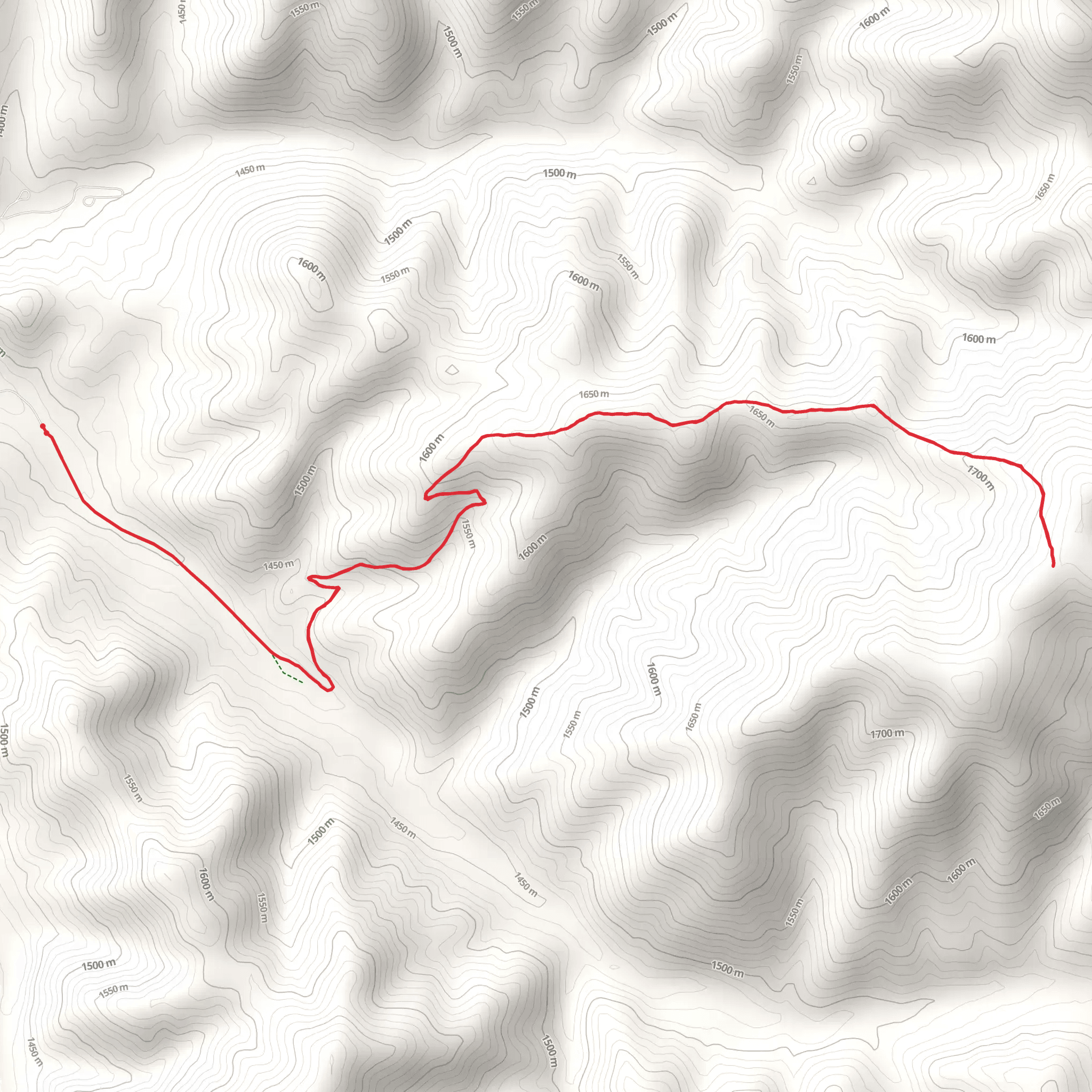 White Wolf Trail via North Fork Highwood Creek Trail mobile static map