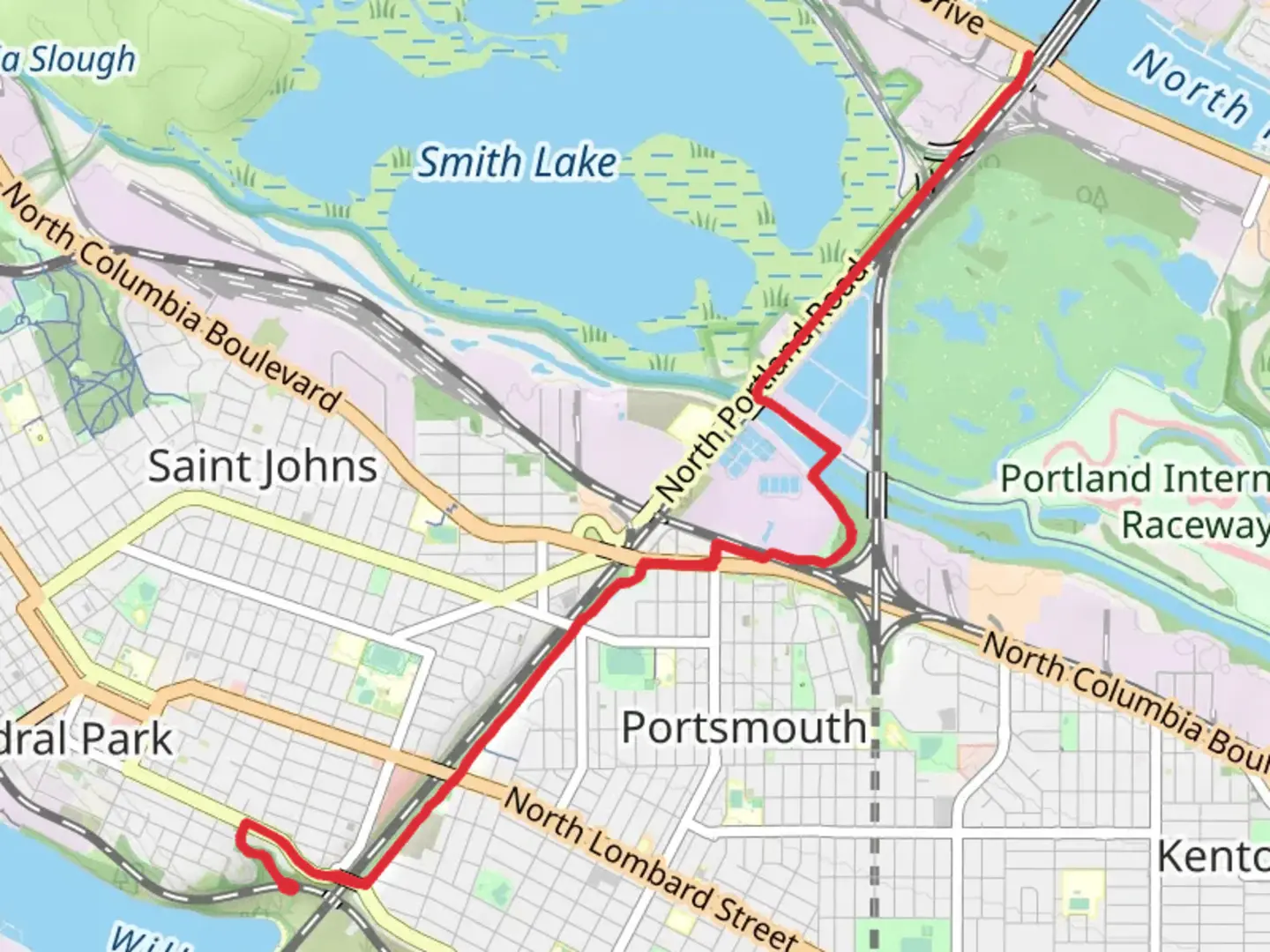 An image depicting the trail Peninsula Crossing Trail and its surrounding area.