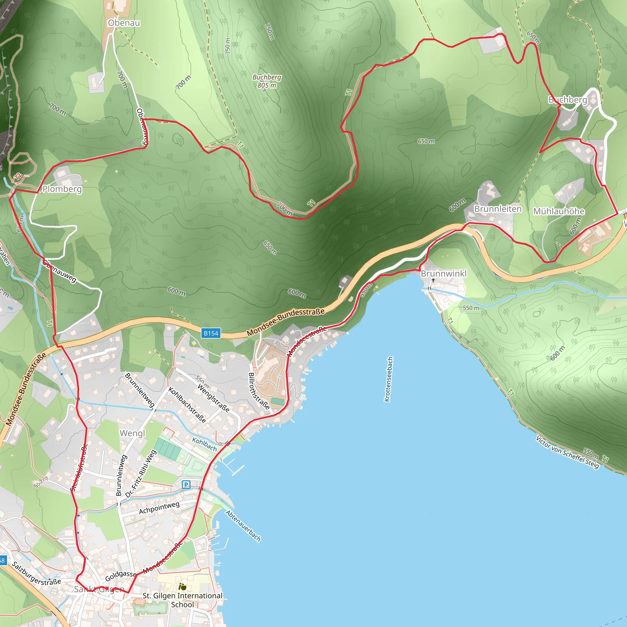 St Gilgen Loop mobile static map