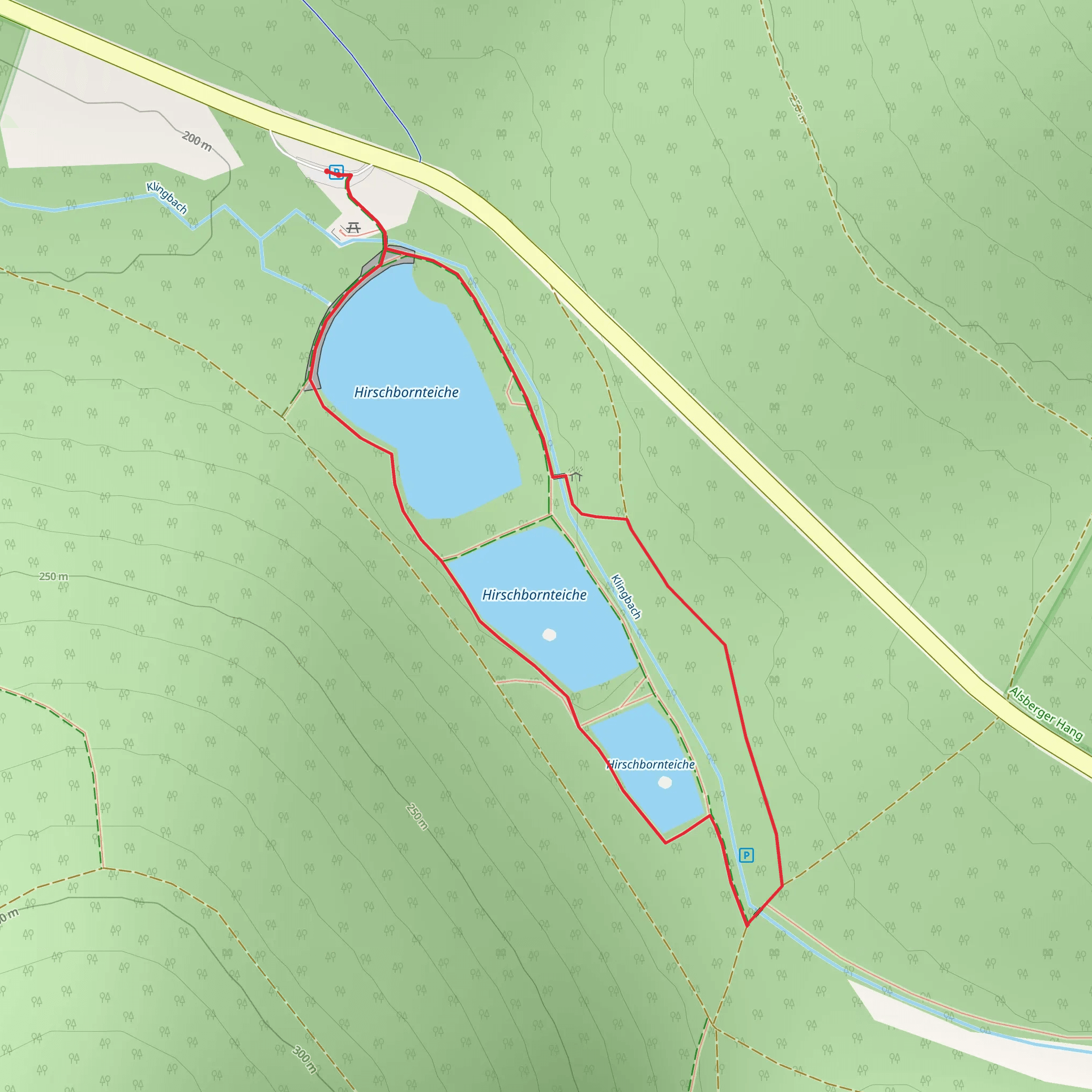 Hirschbornteiche Loop mobile static map
