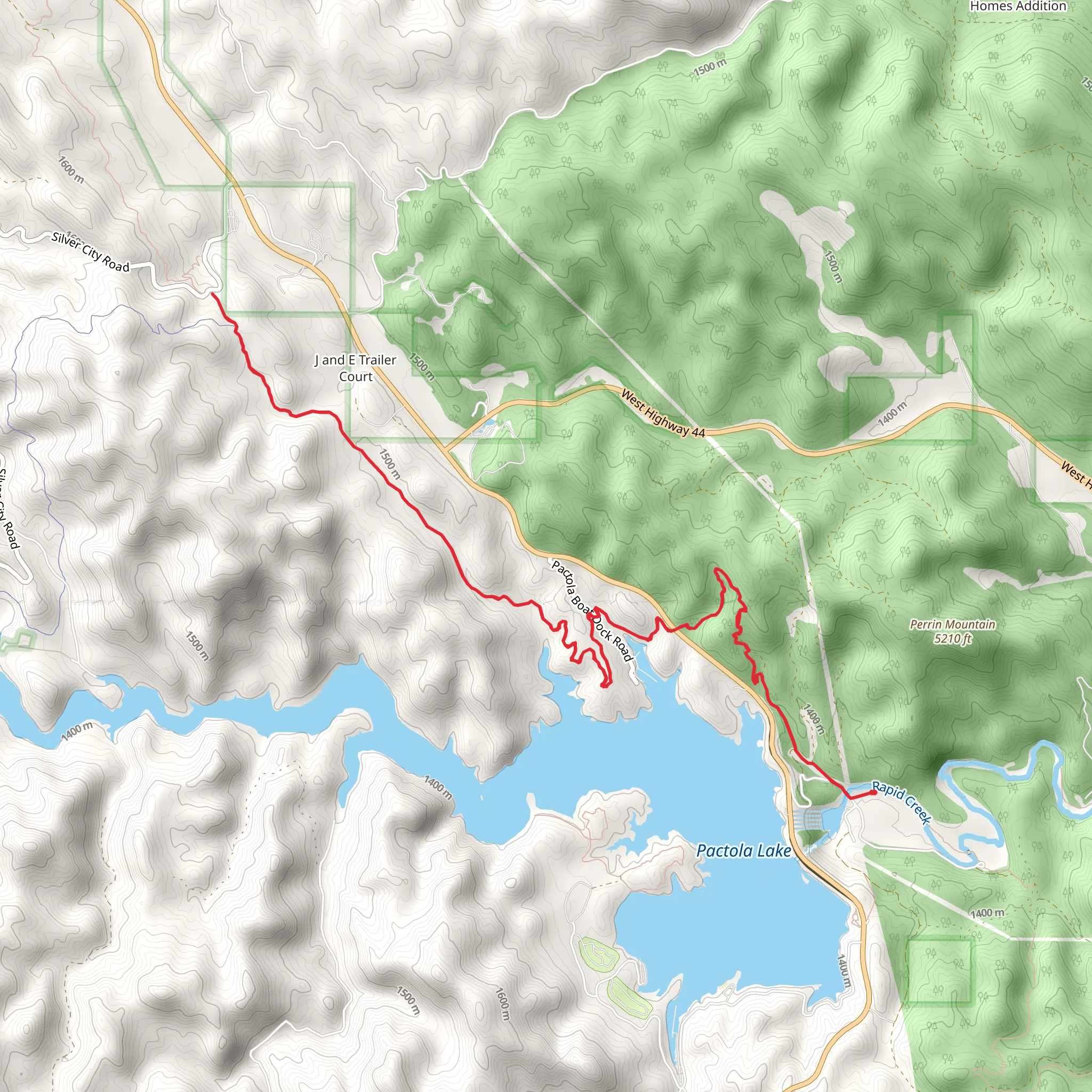 Centennial Trail - Pactola Basin Road mobile static map