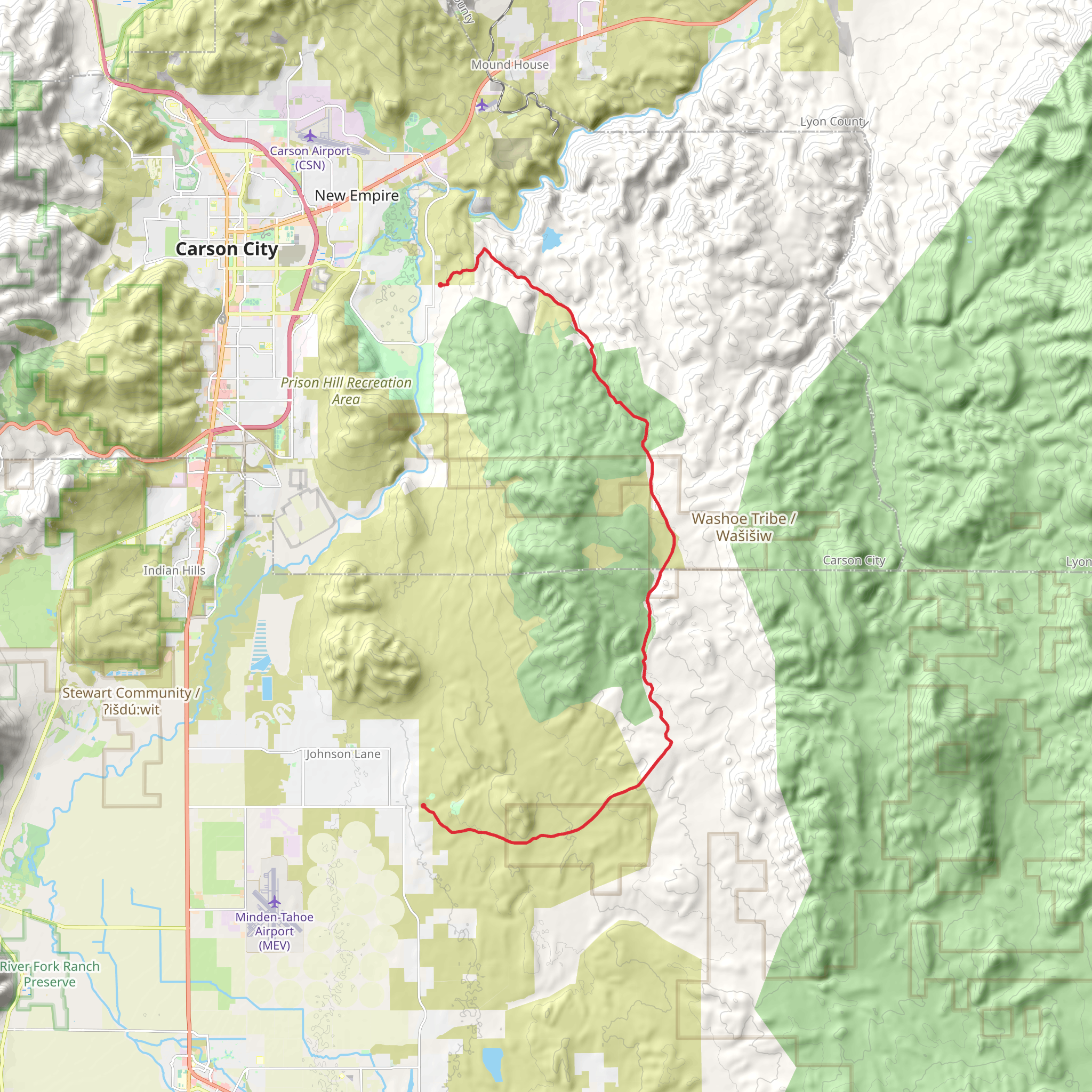 Sunrise Pass Road Walk mobile static map