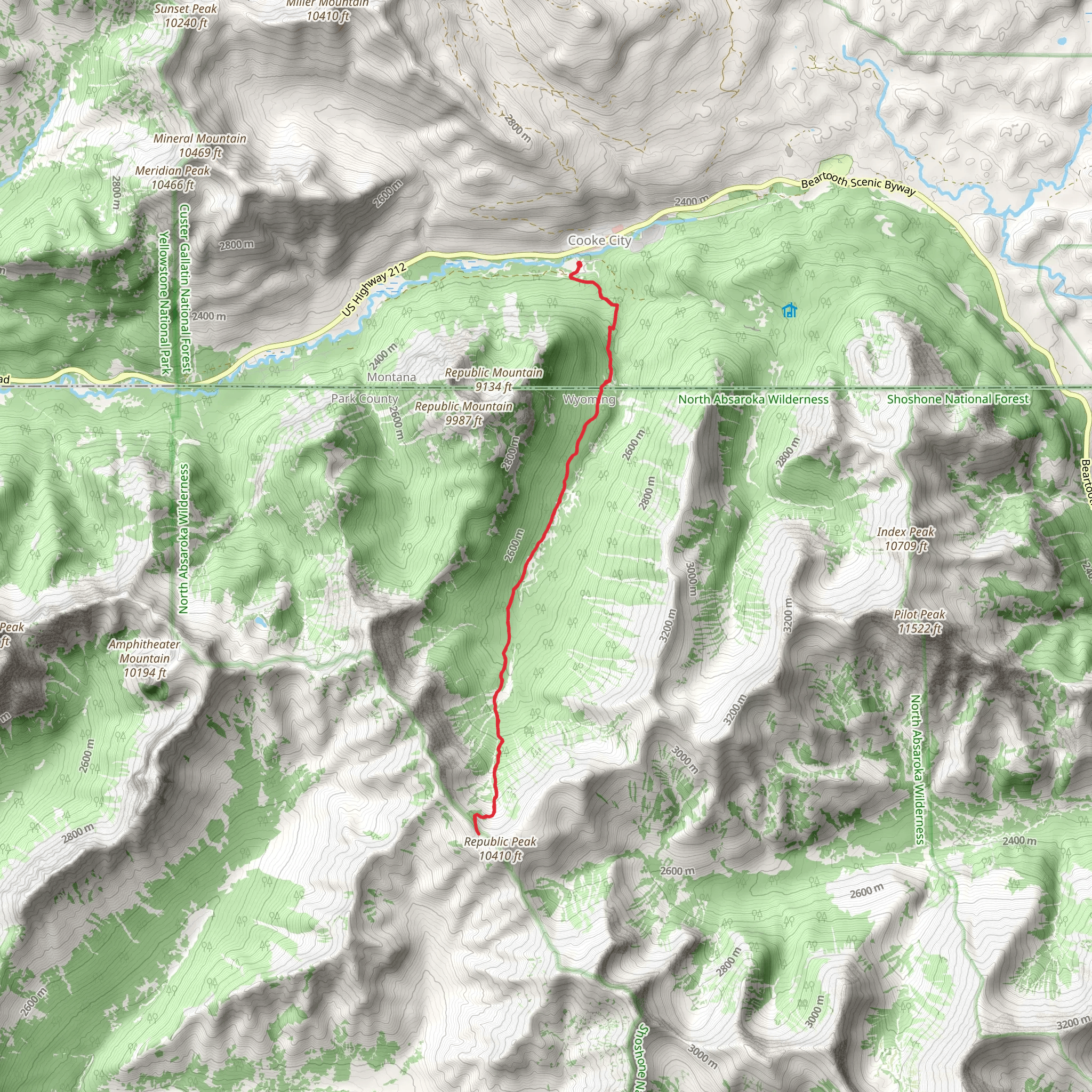 Republic Pass Trail mobile static map