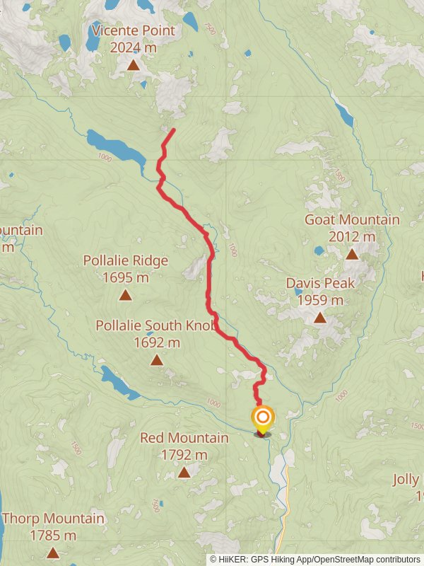 Spinola Creek via Waptus River Trail mobile static map