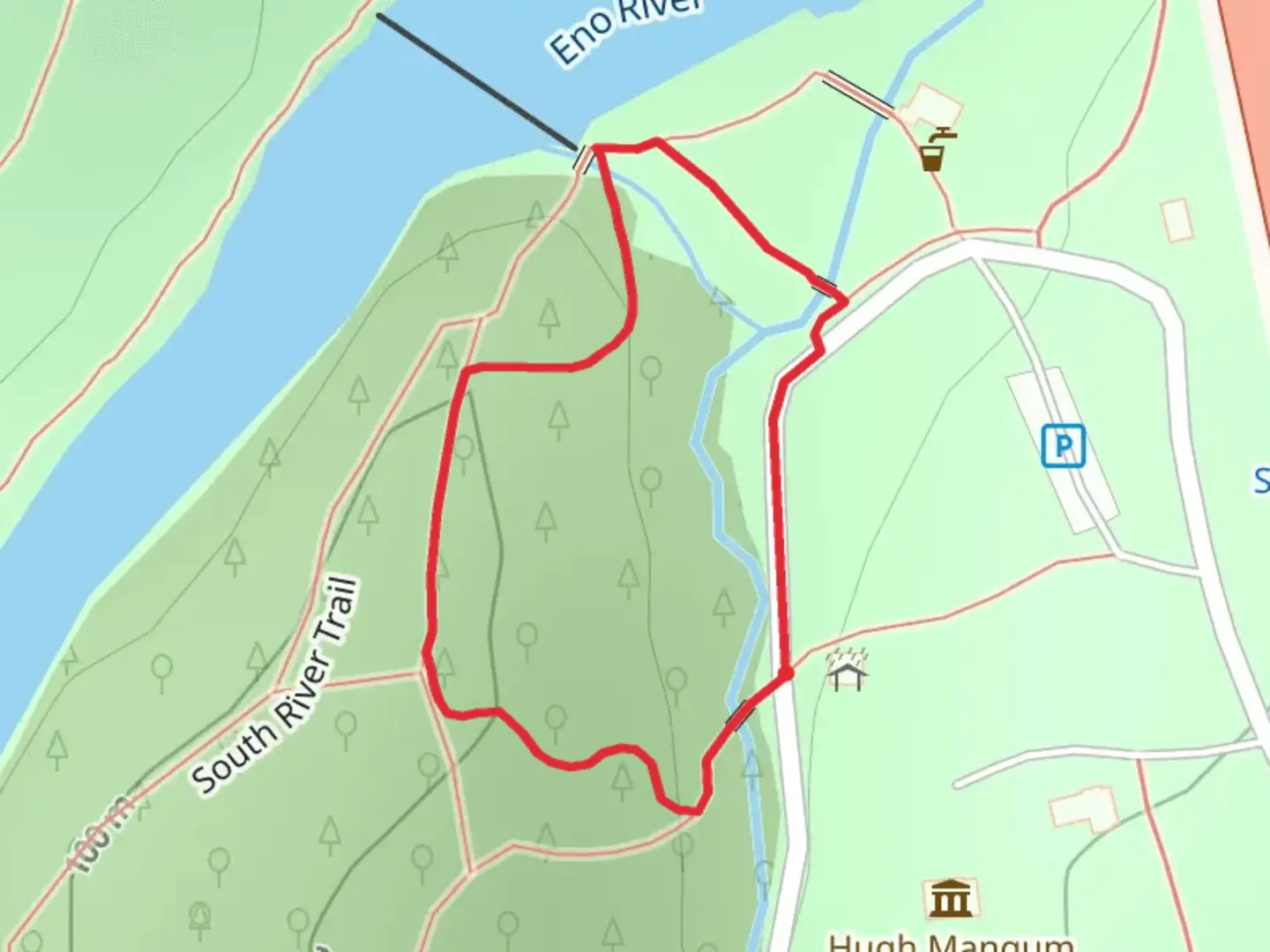 An image depicting the trail Meadow Branch Creek Loop and its surrounding area.